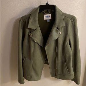 Old Navy Faux Suede Jacket Olive Green